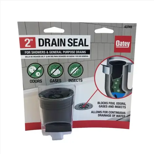 SEAL DRAIN F/SHWR & GNPURP 3IN Black