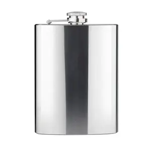Final Touch FTA7023 Flask 8 oz Silver Stainless Steel Silver