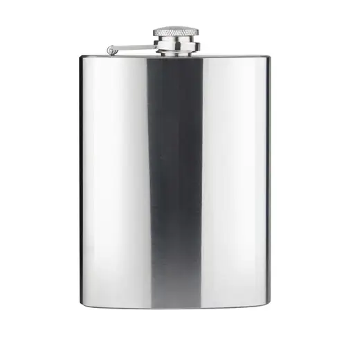 Flask 8 oz Silver Stainless Steel Silver Flask 8 oz Silver Stainless Steel Silver