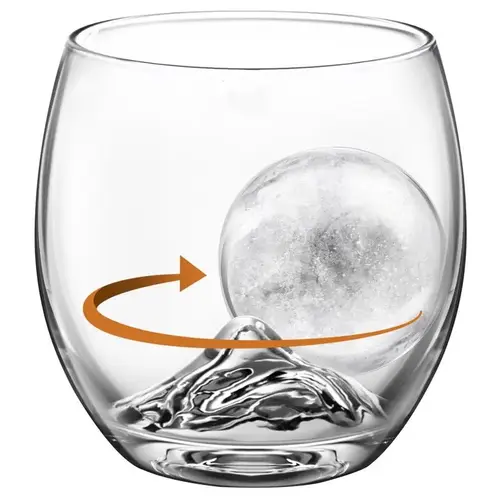 Glass & Ice Mold 8 oz Black/Clear Glass/Silicone Black/Clear