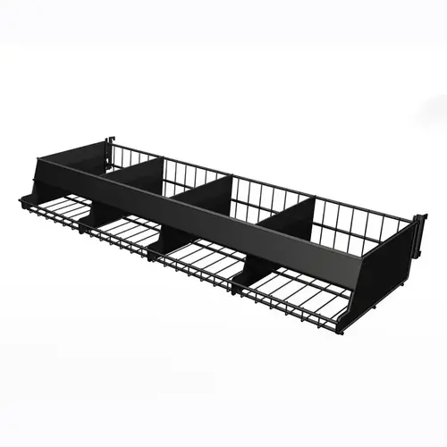 Display Rack 6.626" H X 47.75" W X 15.759" D Black Metal Caulk Holder Black Display Rack 6.626" H X 47.75" W X 15.759" D Black Metal Caulk Holder Black