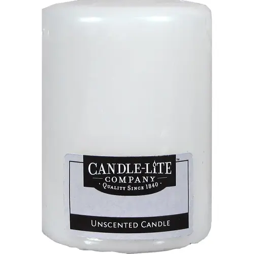 Candle Lite White No Scent Pillar White