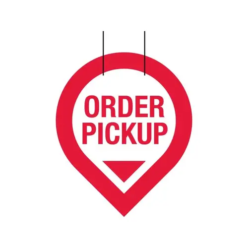Signage Kit Red/White Online Pickup Overhead Plastic Red/White Signage Kit Red/White Online Pickup Overhead Plastic Red/White