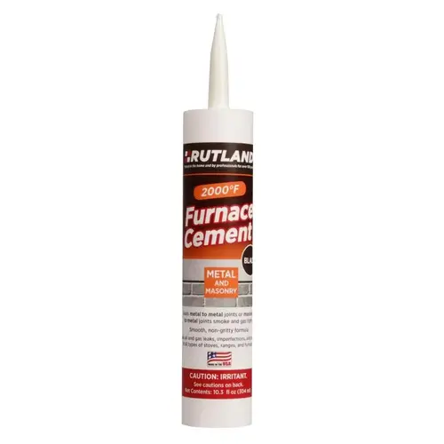 Rutland Furnace Cement - Black / 10.3 fl oz Cartridge Tube Rutland Furnace Cement - Black / 10.3 fl oz Cartridge Tube