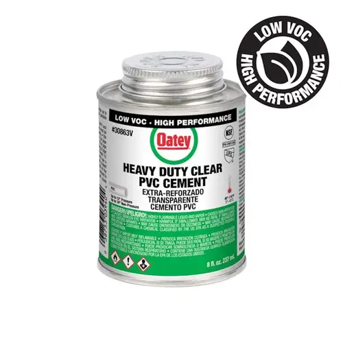 Cement Clear For PVC 8 oz Clear Cement Clear For PVC 8 oz Clear