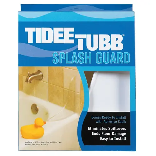 Splash Guard Tidee-Tubb White Plastic White Splash Guard Tidee-Tubb White Plastic White
