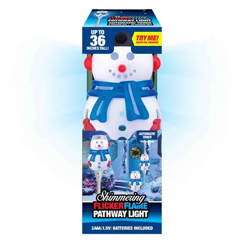 Flicker Flame Pathway Light Magic Seasons Shimmering Snowman - pack of 12 Flicker Flame Pathway Light Magic Seasons Shimmering Snowman - pack of 12