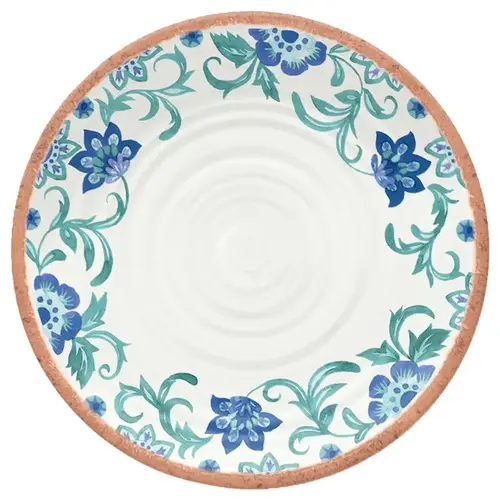 Dinner Plate Multicolored Melamine Rio Turquoise Floral 10.5" D Multicolored Dinner Plate Multicolored Melamine Rio Turquoise Floral 10.5" D Multicolored