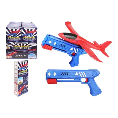 Glider Plane Shooter Toy Launcher Foam Assorte - 2 per pack x12 packs