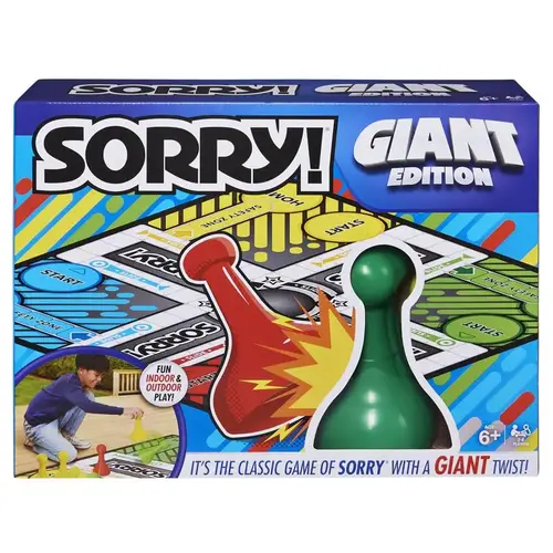 Board Game Sorry! Giant Edition Multicolored Multicolored