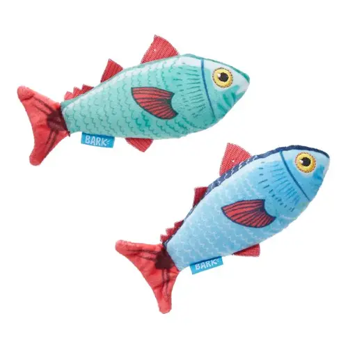 Dog Toy Blue/Red Plush Mike & Mike The Trout Twins Blue/Red Pair