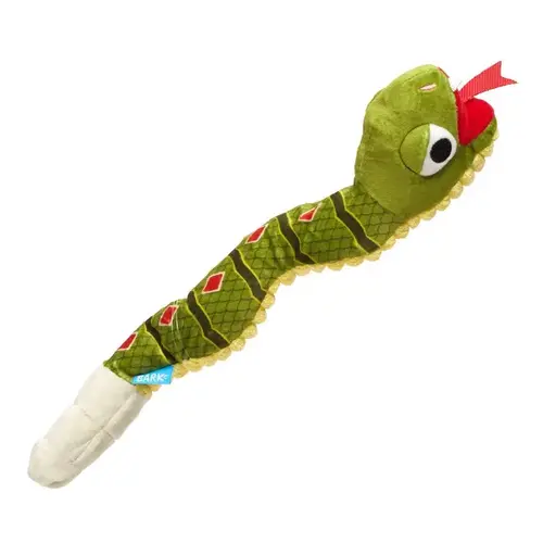 Dog Toy Multicolored Plush Snake Multicolored
