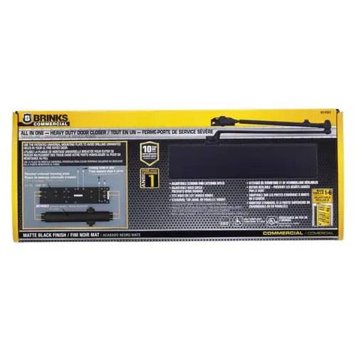 Adjustable Door Closer Powder Coated Aluminum/Steel Hydraulic Grade 1 Powder Coated