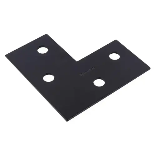 Corner Plate 6" H X 6" W X 1/8" D Black Steel Black Corner Plate 6" H X 6" W X 1/8" D Black Steel Black