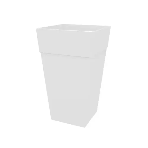 Planter Finley 25" H X 14.65" W X 14.65" D Resin Tall Tapered Casper White Casper White Planter Finley 25" H X 14.65" W X 14.65" D Resin Tall Tapered Casper White Casper White