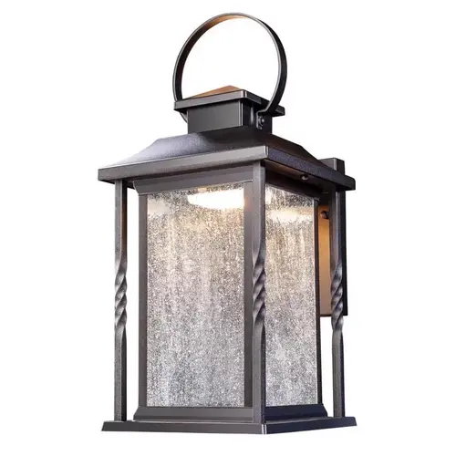 Wall Lantern Beauregard Matte Black Dusk to Dawn LED Matte