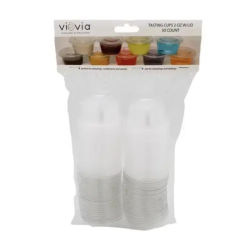 Tasting Cups with Lid 2 oz Clear Polypropylene Clear Tasting Cups with Lid 2 oz Clear Polypropylene Clear