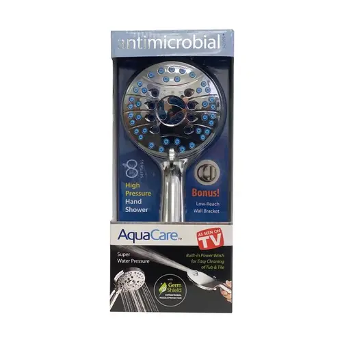 Handheld Shower Head Antimicrobial AS Seen On TV Stainless Steel Chrome