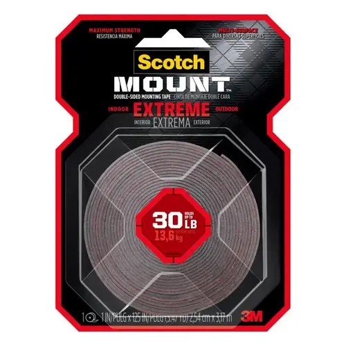 Mounting Tape Scotch Mount Double Sided 1" W X 125" L Black Black Mounting Tape Scotch Mount Double Sided 1" W X 125" L Black Black