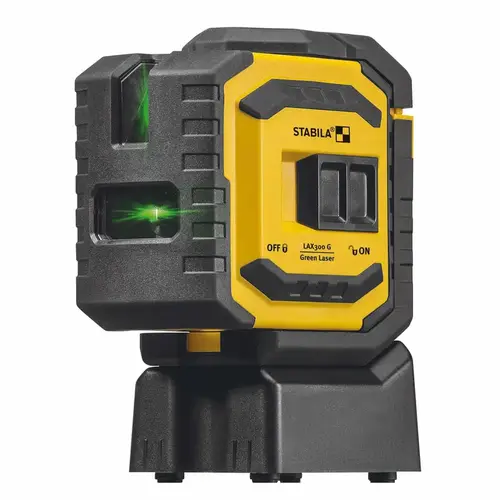 Laser Level Kit 4 beam Self Leveling LAX 300 G 50 ft. Yellow