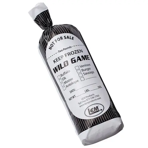 Wild Game Freezer Bags 2 lb Black/White Black/White - pack of 6
