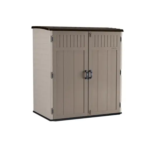 Storage Shed 6 ft. x 3 ft. Plastic Vertical Pent with Floor Kit Gray Cobblestone Storage Shed 6 ft. x 3 ft. Plastic Vertical Pent with Floor Kit Gray Cobblestone