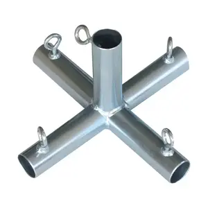 AHC 77291 Connector 1" Round X 1" D 1" D F5 Galvanized Carbon Steel 10" L Galvanized