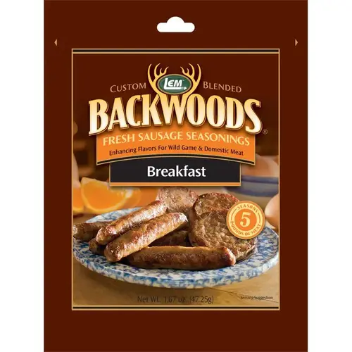 Breakfast Sausage Backwoods 1.67 oz Boxed - pack of 6 Breakfast Sausage Backwoods 1.67 oz Boxed - pack of 6