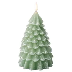 Lumineo 922085 Indoor Christmas Decor Green Flickering Tree 7.1" Green