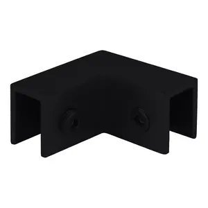 CRL S0GC90MBL CRL Matte Black 90 Degree "Sleeve Over" Glass Clamp