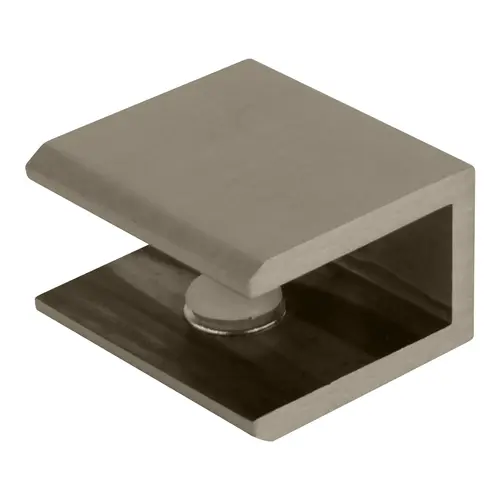 CRL Brushed Nickel Square Interior Shower Shelf Clamp