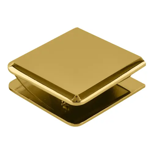 Brass Beveled Hole-in-Glass Style Wall Mount Heavy-Duty Glass Clamp Brass Beveled Hole-in-Glass Style Wall Mount Heavy-Duty Glass Clamp