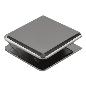 CRL BCU4CH Polished Chrome Beveled Hole-in-Glass Style Wall Mount Heavy-Duty Glass Clamp