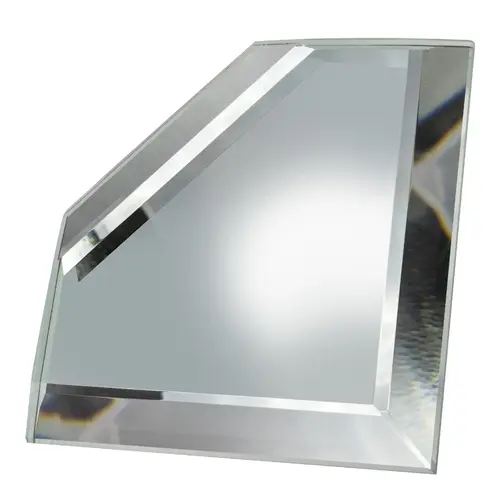 Clear Mirror Glass 2" Mitered Corner Beveled on 3 Sides Clear Mirror Glass 2" Mitered Corner Beveled on 3 Sides