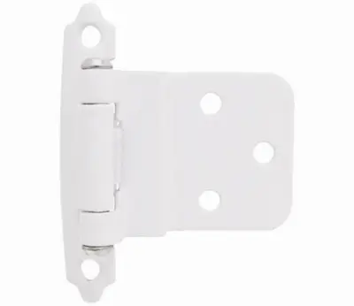 Amerock Self-Closing Face Mount 3/8 Inch (10Mm) Inset Self Closing Face Mount Cabinet Hinge White BPR3428W