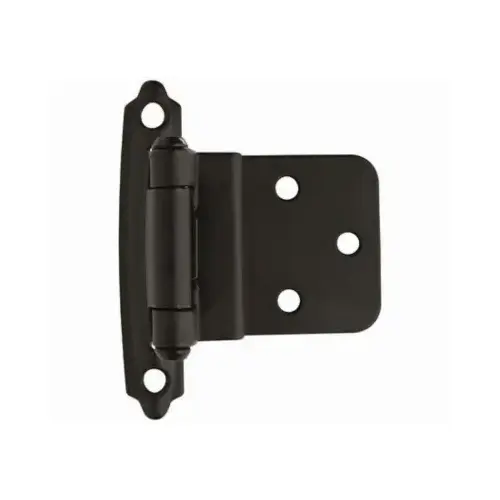 3/8" (10 mm) Inset Self Closing Face Mount Cabinet Hinge Flat Black Finish - Pair 3/8" (10 mm) Inset Self Closing Face Mount Cabinet Hinge Flat Black Finish - Pair