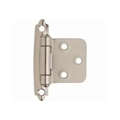 Variable Overlay Self Closing Face Mount Cabinet Hinge Bright Chrome Finish - Pair Variable Overlay Self Closing Face Mount Cabinet Hinge Bright Chrome Finish - Pair