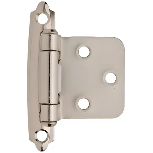 Variable Overlay Self Closing Face Mount Cabinet Hinge Bright Chrome Finish - Pair Variable Overlay Self Closing Face Mount Cabinet Hinge Bright Chrome Finish - Pair