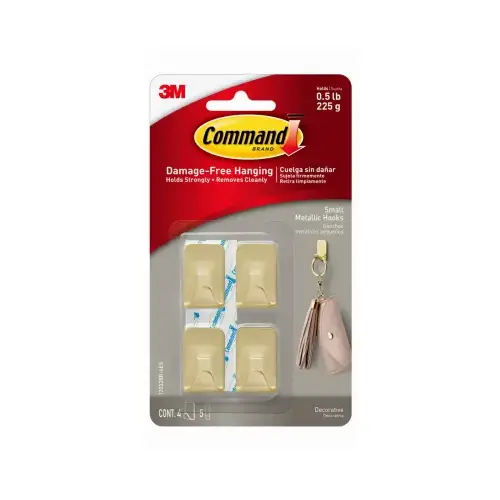 Hook, 0.5 lb, 4-Hook, Plastic, Brass Hook, 0.5 lb, 4-Hook, Plastic, Brass