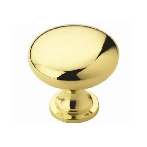 1-1/4" (32 mm) Diameter Allison Value Cabinet Knob Bright Brass Finish 1-1/4" (32 mm) Diameter Allison Value Cabinet Knob Bright Brass Finish