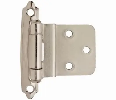 Amerock 3/8 (10 mm) Inset Self Closing Face Mount Cabinet Hinge Bright Chrome Finish - Pair BPR342826