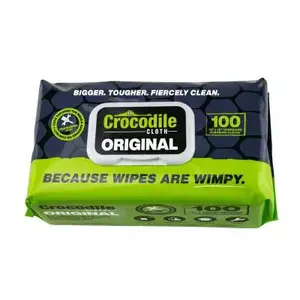 Crocodile Cloth 5900-100 Heavy Duty Cleaning Wipes, 100-Ct pack of 100
