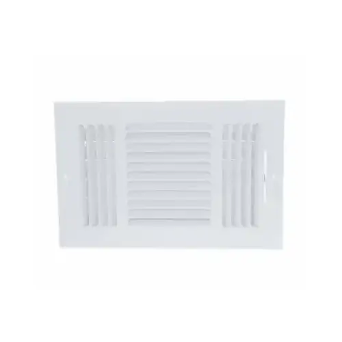Ceiling Register 6" H X 14" W 3-Way White Steel White