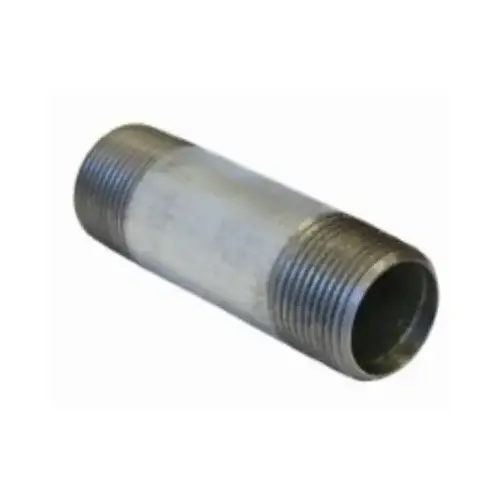 Galvanized Pipe Nipple, Schedule 40, 4 x 4 In. Galvanized Pipe Nipple, Schedule 40, 4 x 4 In.