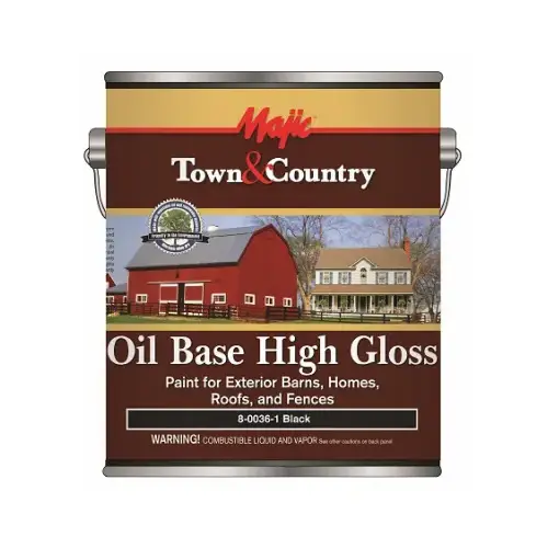 Barn and Fence Paint, High-Gloss, Black, 1 gal Pail - pack of 4 Barn and Fence Paint, High-Gloss, Black, 1 gal Pail - pack of 4