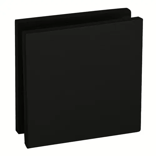 Oil Rubbed Bronze Square Style Notch-in-Glass Fixed Panel U-Clamp Oil Rubbed Bronze Square Style Notch-in-Glass Fixed Panel U-Clamp