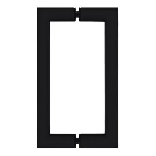 Matte Black 8" x 8" SQ Series Square Tubing Back-to-Back Pull Handles