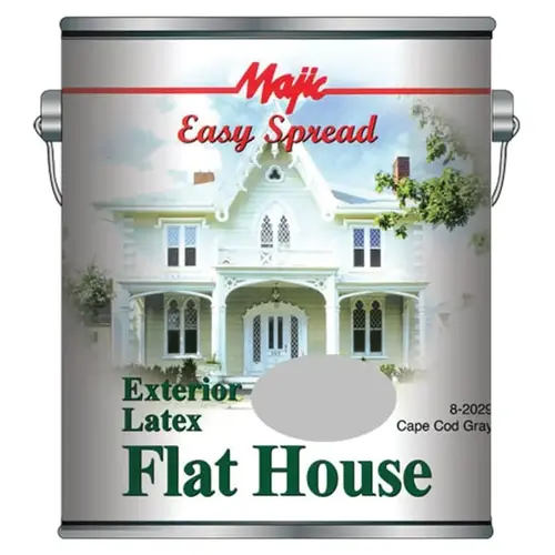 Exterior House Paint, Flat, Cape Cod Gray, 1 gal Pail - pack of 4 Exterior House Paint, Flat, Cape Cod Gray, 1 gal Pail - pack of 4