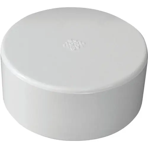 6 In. PVC Sewer and Drain Slip Cap White 6 In. PVC Sewer and Drain Slip Cap White