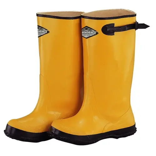 Over Shoe Boots, 9, Yellow, Rubber Upper, Slip on Boots Closure Pair